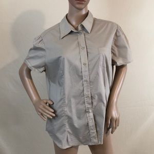 New York & Company tan button down top